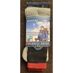 Signature Brands Thermal Crew  Socks Size 10-13 Multi-Color - NEW BOOT LENGTH
